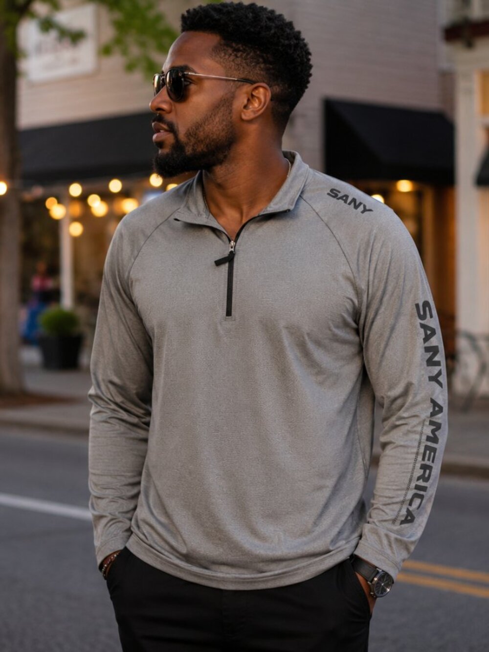 Devon & Jones Gray Performance Quarter-Zip Pullover XL/TG – SANY America Lightwe
